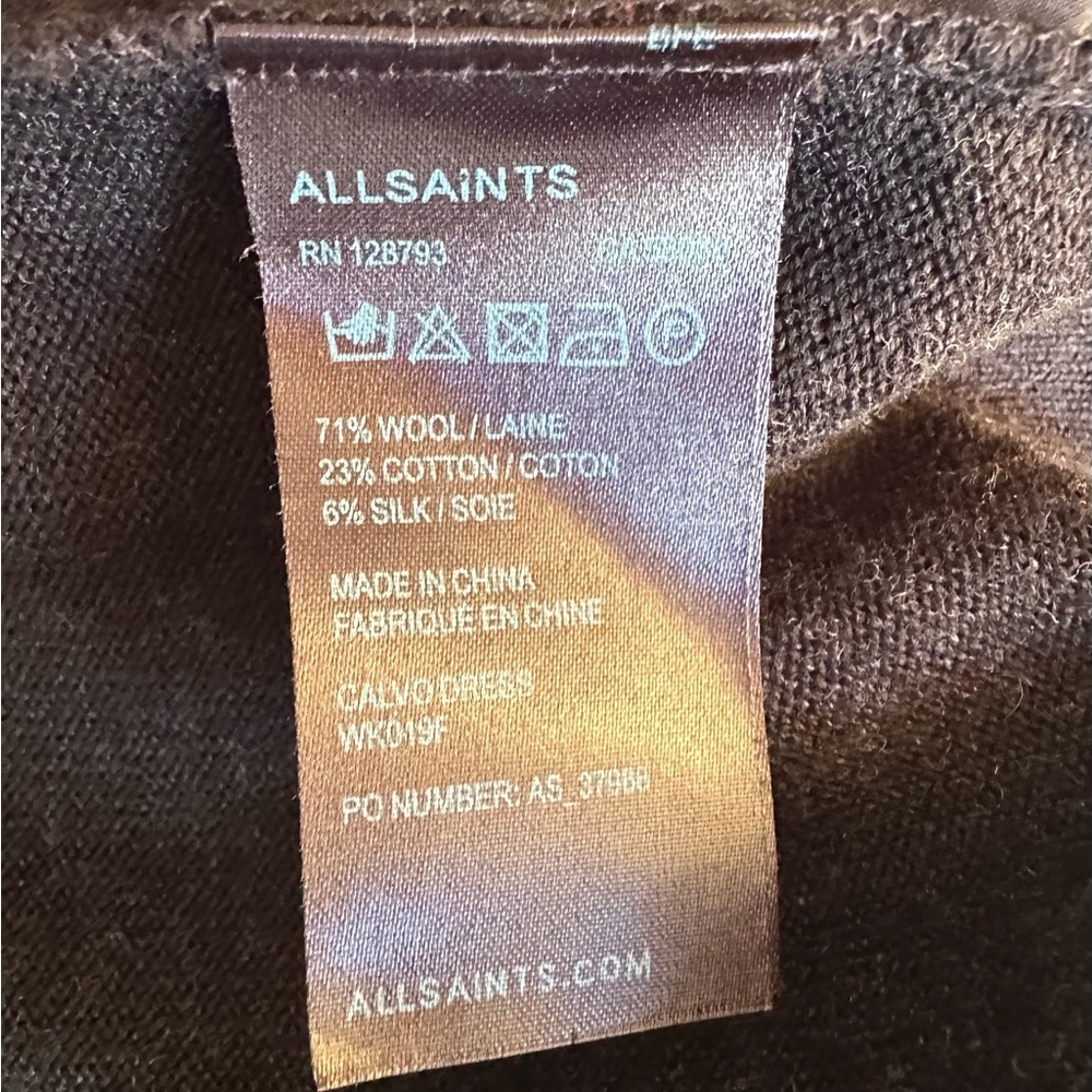 All Saints Calvo Short Sleeve Dress - size 4 - Picture 7 of 7